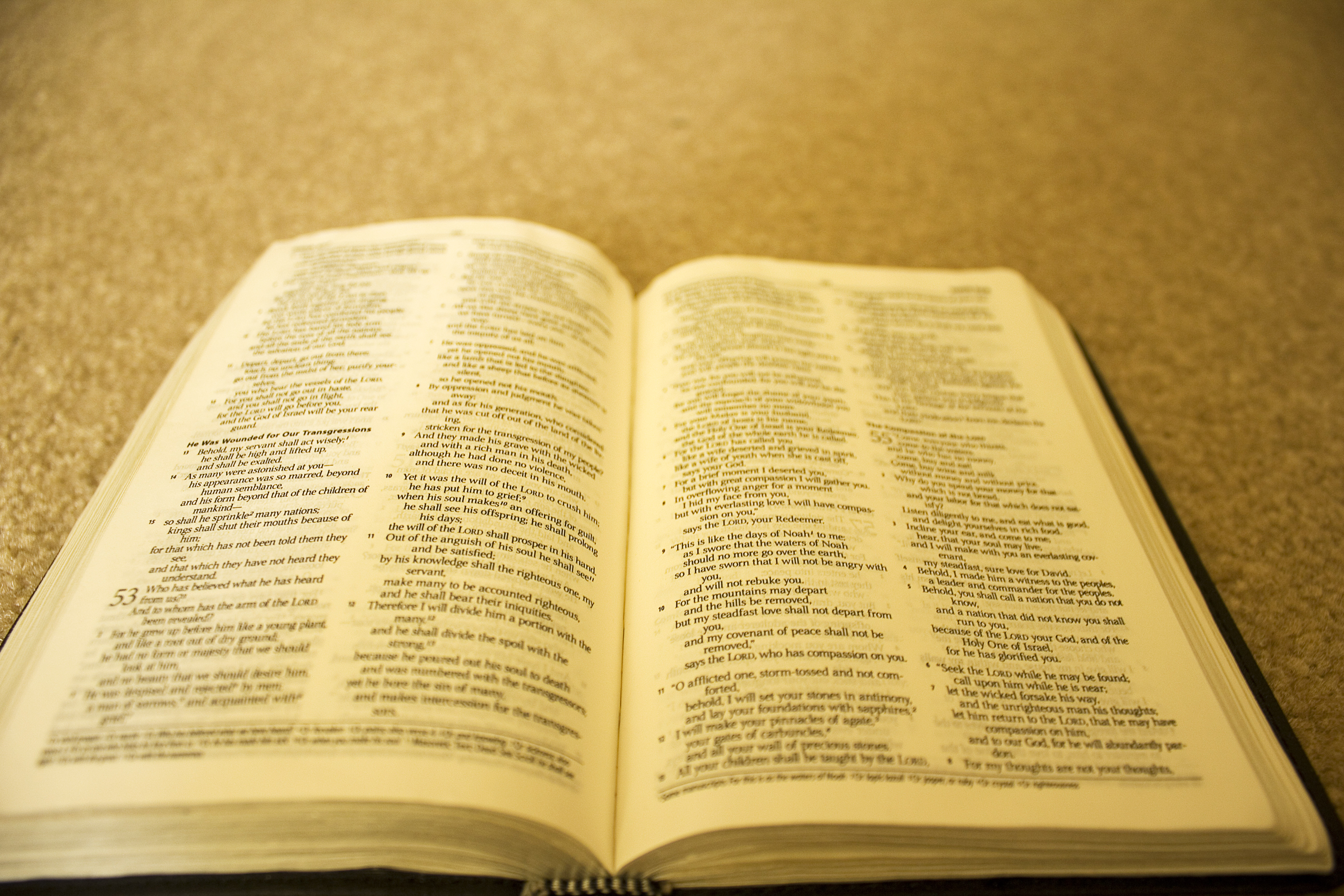 Holy Bible Opened - Free Public Domain Stock Photo