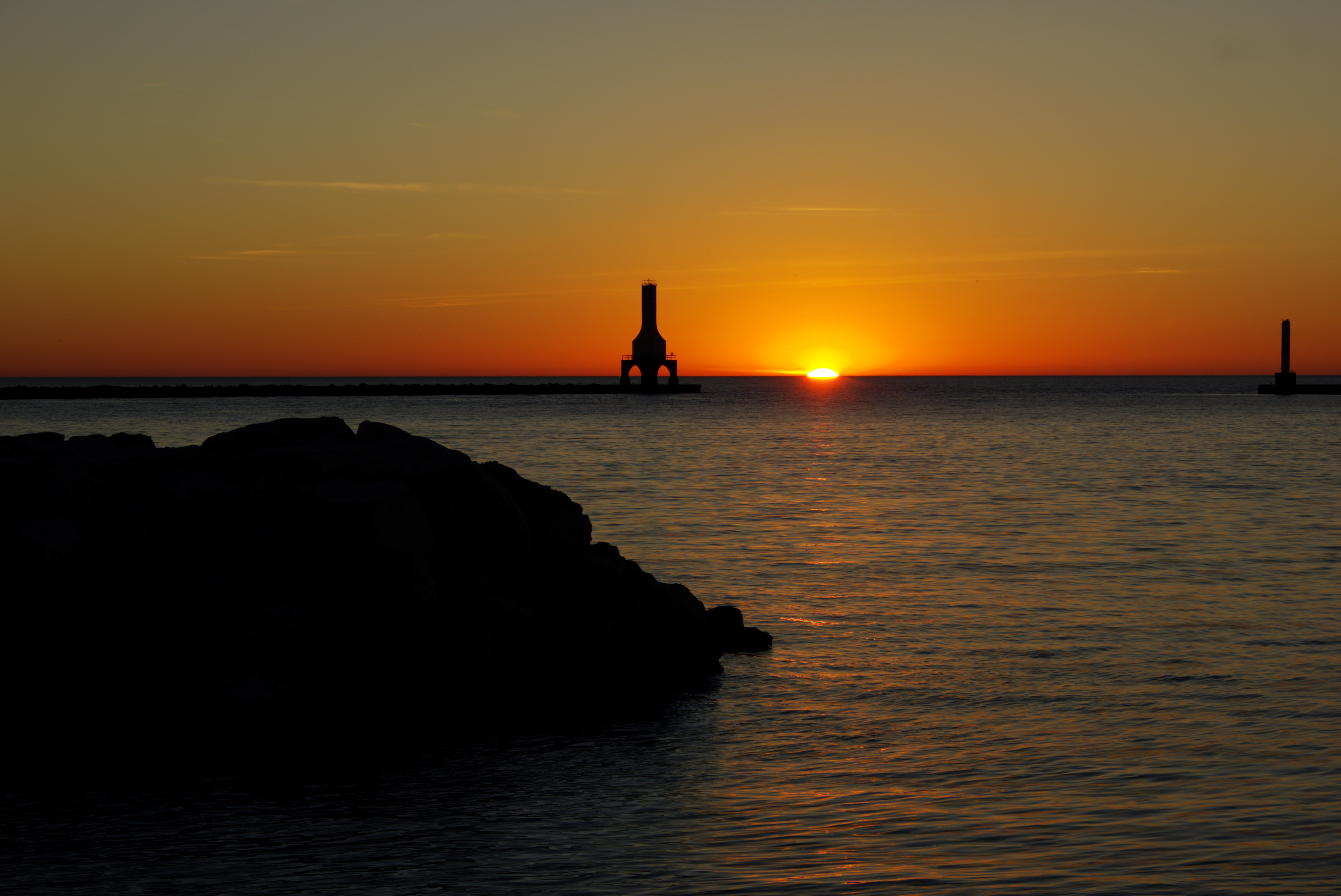 Sunrise between the Lighthouses