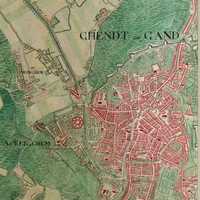 Map of Ghent in 1775 in Belgium