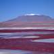 Hill and red ground landscape in Bolivia