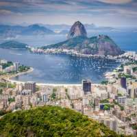 Cityscape and landscape view of Rio De Janeiro, Brazil