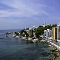 Seaside buildings and resorts and landscape at Salvador, Brazil