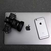 Macbook with Camera and Iphone