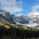 Snow capped Mountain Landscape and scenery in Banff National Park, Alberta, Canada