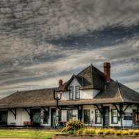 Historic Fort Saskatchewan railway station in Alberta