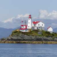 Lighthouse on a Peninsula in British Columbia, Canada