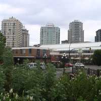 Victoria's skyline in May 2006 from Thunderbird Park in British Columbia, Canada