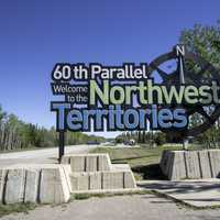 Welcoming sign to the Northwest Territories