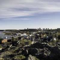 Overlook of the town of Yellowknife from Pilot's Monument