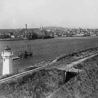 Waterfront of Halifax in 1917 in Nova Scotia, Canada