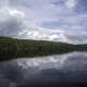 Clouds, lake, water, and trees at Algonquin Provincial Park, Ontario