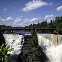 Front View of Majestic Kakabeka Falls, Ontario, Canada