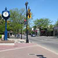 Brant Street, downtown in Burlington, Ontario, Canada