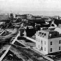 Downtown North Bay in 1905 in Ontario, Canada