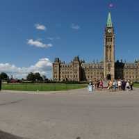 Panorama of Canadian Parliament in Ottawa, Ontario, Canada