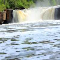 Closer view of middle falls at Pigeon River Provincial Park, Ontario, Canada