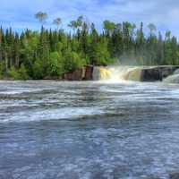 Middle Falls at Pigeon River Provincial Park, Ontario, Canada
