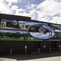 Big Mural on Wall in Thunder Bay, Ontario, Canada