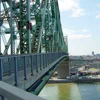 View from the Jacques-Cartier Bridge in Montreal, Quebec, Canada
