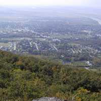 Landscape view from Mont Saint-Hilaire in Quebec, Canada