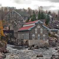 Old Chicoutimi Pulp Mill in Sanguenay, Quebec, Canada