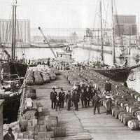 Port of Quebec City in the early 20th century in Canada