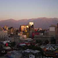 Santiago in summer cityscape in Chile