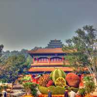 Hill and front of Jingshan in Beijing, China