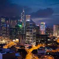 Night time Cityscape in Hong Kong
