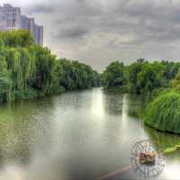 Riverside landscape in Nanjing, China