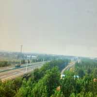 Highway and countryside in Shandong, China