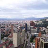 Buildings and skyscrapers in Bogota, Colombia
