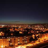 Night Cityscape in Zagreb, Croatia