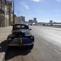 Car Parked by the roadside in Havana, Cuba