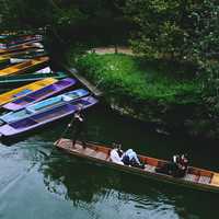 People canoeing in Oxford, England