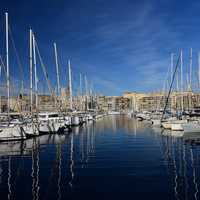 Boats in the Harbor in Marseille