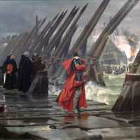 Cardinal Richelieu at the Siege of La Rochelle, France in 1881