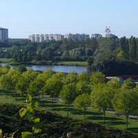 The Sausset departmental park in Aulnay-sous-bois, France
