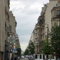 Typical street in Levallois, France