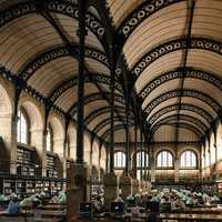 Library Interior in Paris, France