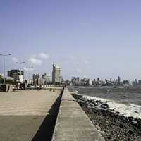 Breach Candy and Nepean Sea Road in Mumbai, India