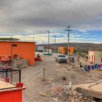 Houses in the town at Boquilla Del Carmen, Coahuila, Mexico