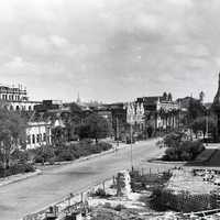 Rangoon Street View town scape in 1945