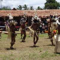 Traditional Dance with native people in New Guinea