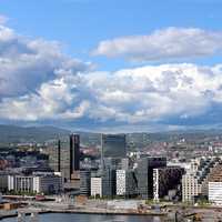 Full Cityscape and Skyline View of Oslo, Norway