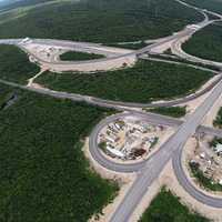 Aerial view of highways in Mexico