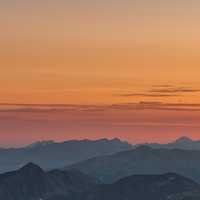 Mountain Silhouette at dusk