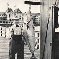 Man with Large Amberjack Catch