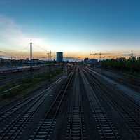 Railroad Tracks into the sunset