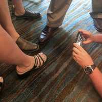 Using Smartphone to take picture of feet and shoes